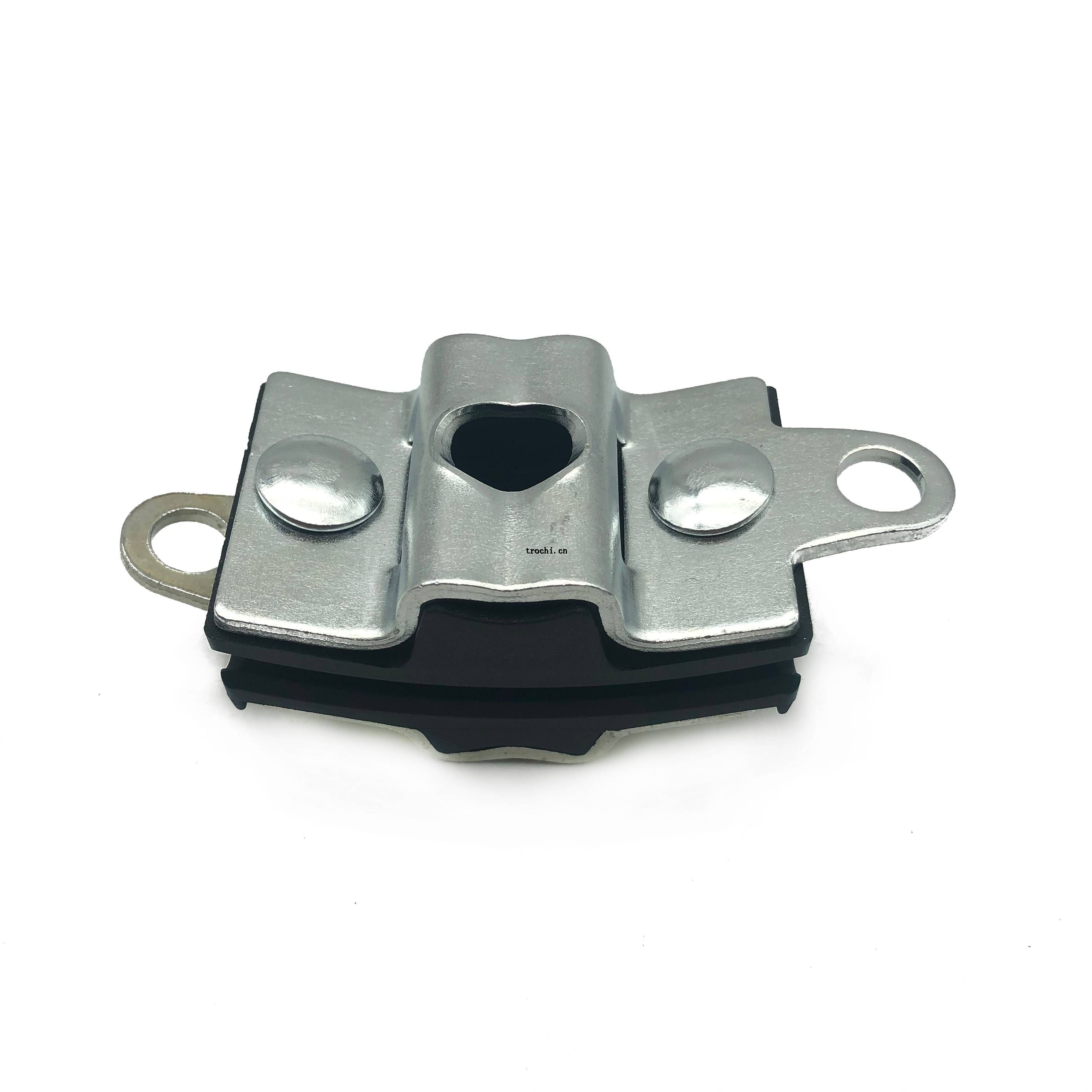 curved suspension clamp for figure-8 fiber optic cable