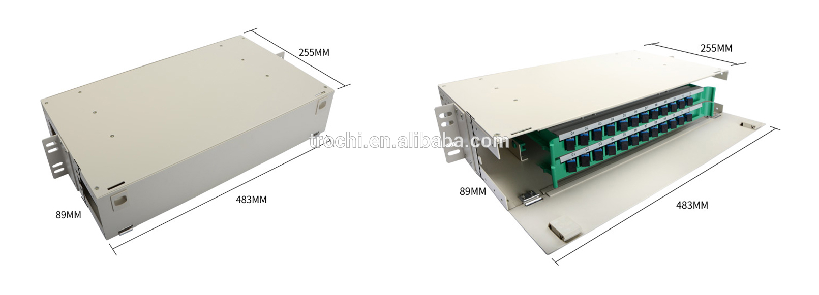 Hot sale 12/24/48/72/96/144 Port ODF SC/FC/LC/ST 19inch rack mount fiber optical distribution frame