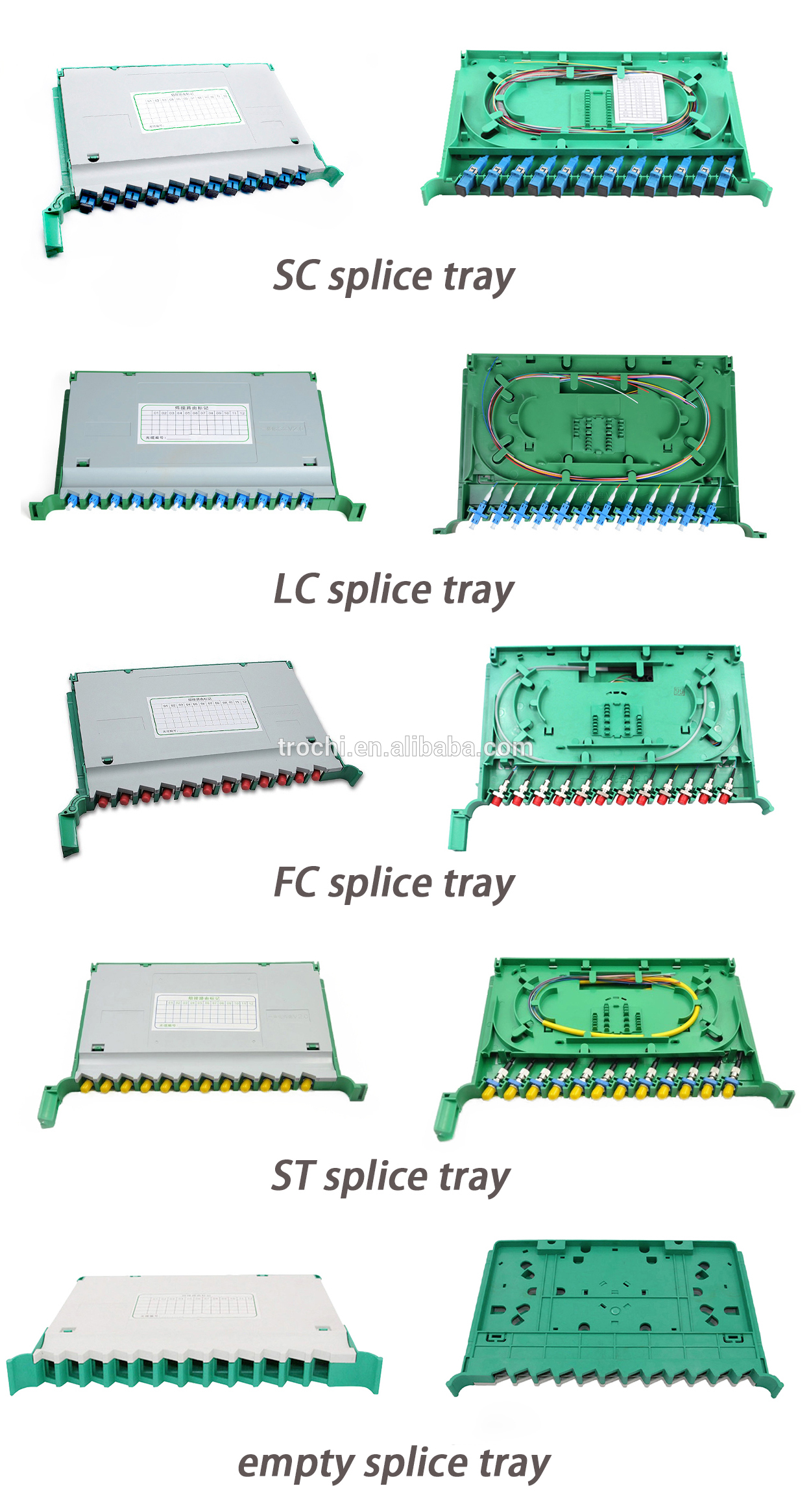 Hot sale 12/24/48/72/96/144 Port ODF SC/FC/LC/ST 19inch rack mount fiber optical distribution frame